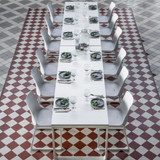 Flow Dining Table - White Aluminium - White HPL Top - 230x80cm Flow Dining Table - White Aluminium - White HPL Top - 230x80cm