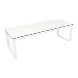 Flow Dining Table - White Aluminium - White HPL Top - 230x80cm Flow Dining Table - White Aluminium - White HPL Top - 230x80cm
