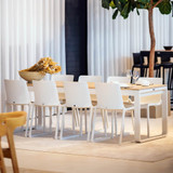 Flow Dining Table - White Aluminium - White HPL Top - 230x80cm Flow Dining Table - White Aluminium - White HPL Top - 230x80cm