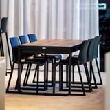 Flow Dining Table - Black Aluminium - Oak HPL Top - 230x80cm Flow Dining Table - Black Aluminium - Oak HPL Top - 230x80cm
