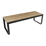 Flow Dining Table - Black Aluminium - Oak HPL Top - 230x80cm Flow Dining Table - Black Aluminium - Oak HPL Top - 230x80cm