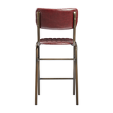 Tavo Stacking Mid Height Bar Stool - Ribbed Upholstered Seat Pad