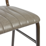 Tavo Stacking Mid Height Bar Stool - Ribbed Upholstered Seat Pad