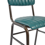 Tavo Stacking Mid Height Bar Stool - Ribbed Upholstered Seat Pad