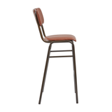 Tavo Stacking Bar Stool - Ribbed Upholstered Seat Pad