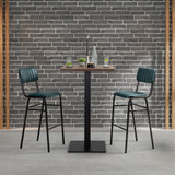 Tavo Stacking Bar Stool - Ribbed Upholstered Seat Pad