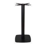 Moderno Base - Black Fluted Small Square with Radius Edges - Mid Height