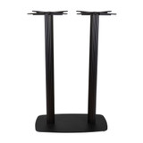 Moderno Base - Black Fluted Large Rect with Radius Edges - Poseur