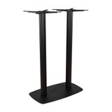 Moderno Base - Black Fluted Large Rect with Radius Edges - Poseur