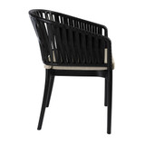 Portofino Stacking Armchair with Taupe Seat Cushion