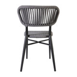 Billy Stacking Rope Side Chair - Dark Grey