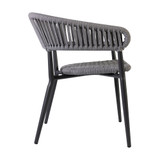 Billy Stacking Rope Armchair - Dark Grey