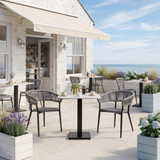 Billy Stacking Rope Armchair - Dark Grey