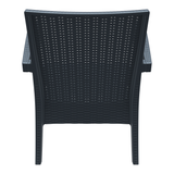 Miami Lounge Armchair - Dark Grey with Beige Seat Cushion