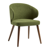 Selma 2 Seater Green & Walnut Dining Set