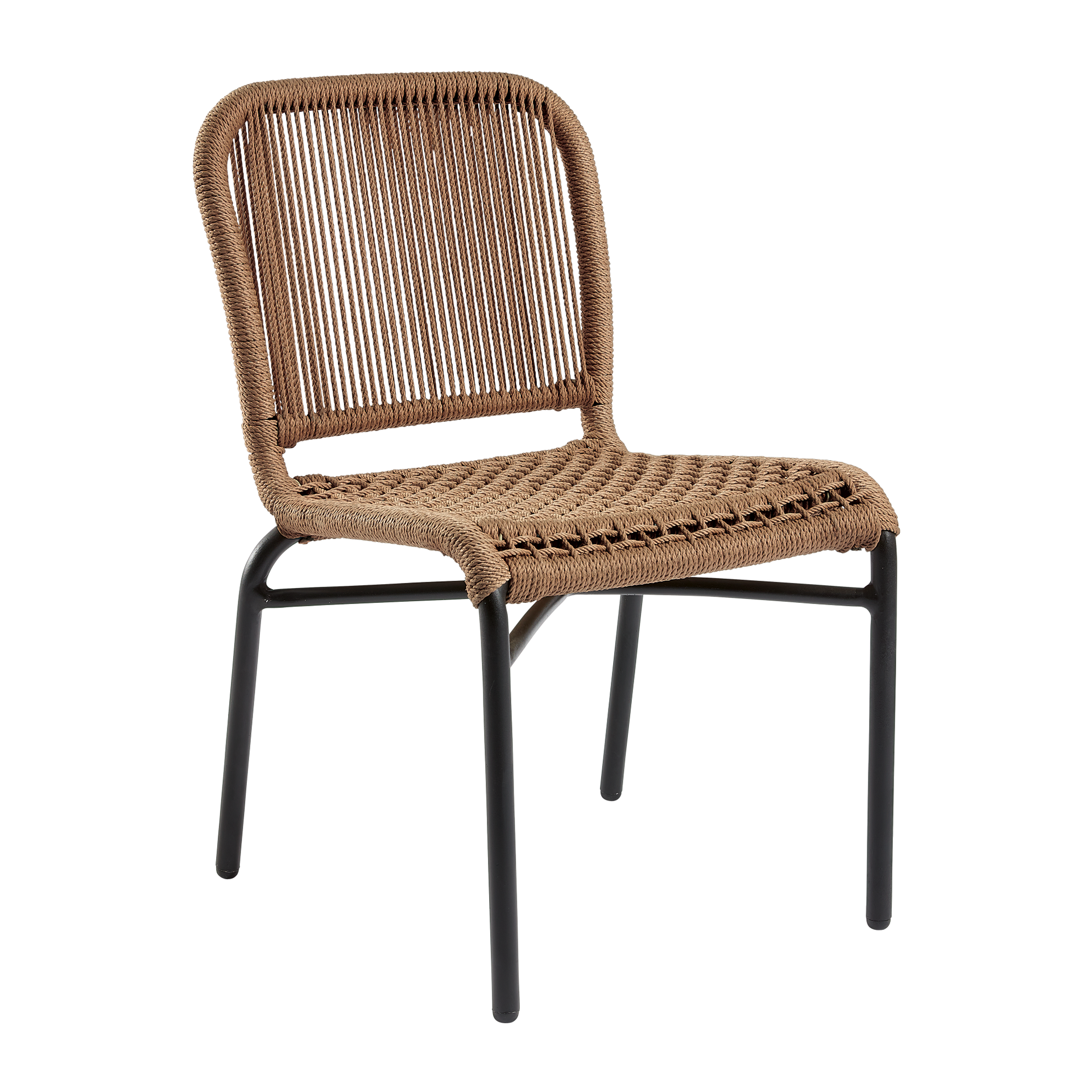 Rio Commercial Metal and Natural Rope Bar Stool