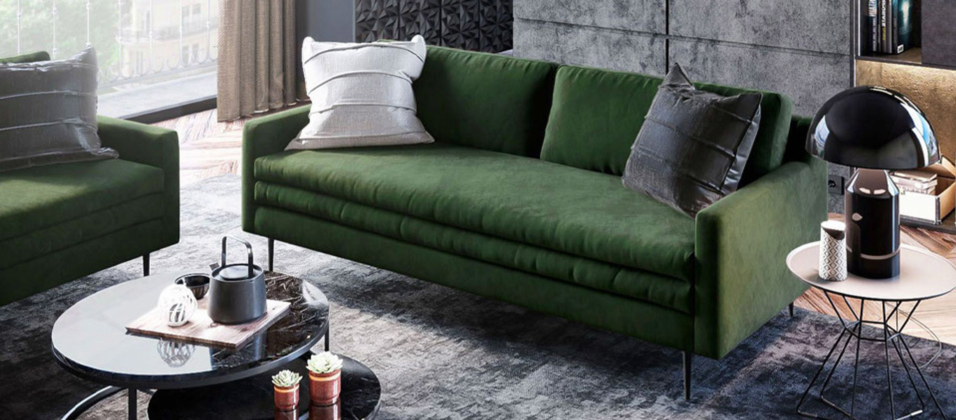 Sofa and Lounge Chairs