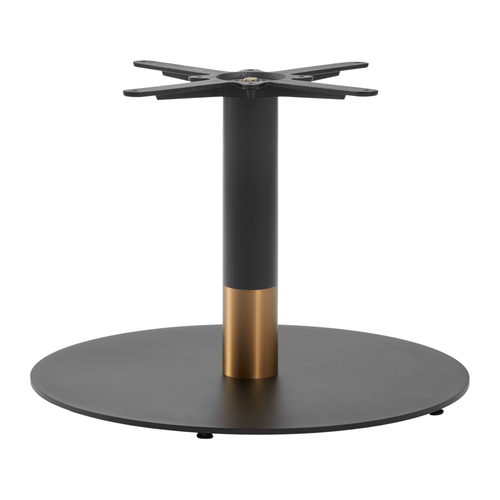 Moderno Base - Black/Gold Large Round - Coffee