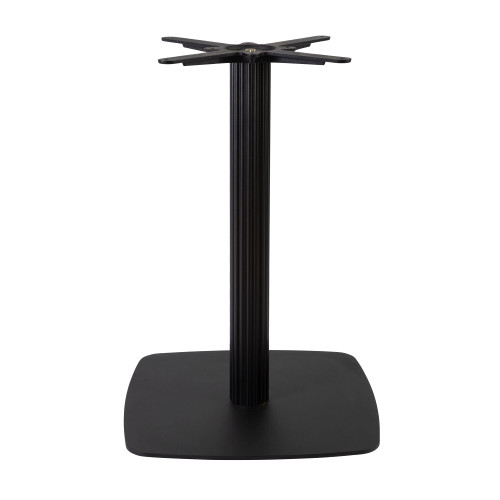 Moderno Base - Black Fluted Large Square with Radius Edges - Dining