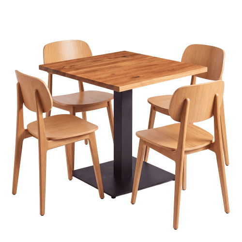 Marcelo 4 Seater Oak Dining Set