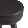 Oakland Stool - Black Faux Leather Seat Pad