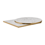 Omega Laminate Table Top - White Carrara Marble