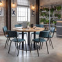 Tavo Stacking Side Chair - Ribbed Upholstered Seat Pad