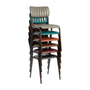 Tavo Stacking Side Chair - Ribbed Upholstered Seat Pad