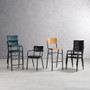 Tavo Stacking Side Chair - Ribbed Upholstered Seat Pad