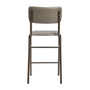 Tavo Stacking Mid Height Bar Stool - Ribbed Upholstered Seat Pad