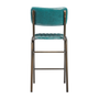 Tavo Stacking Mid Height Bar Stool - Ribbed Upholstered Seat Pad