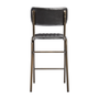 Tavo Stacking Mid Height Bar Stool - Ribbed Upholstered Seat Pad