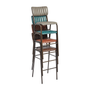 Tavo Stacking Bar Stool - Ribbed Upholstered Seat Pad