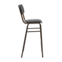 Tavo Stacking Bar Stool - Ribbed Upholstered Seat Pad