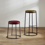 Toto Low Stool - Clear - Upholstered