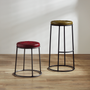 Toto Low Stool - Black - Upholstered