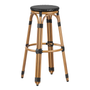 Al Fresco Round Stacking Bar Stool - Black