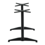 Alby Double Alu Dining Height Table Base - Black