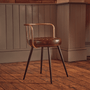 Aulenti Low Cocktail Stool - Genuine Claret Red Leather