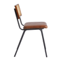 Savanna Sidechair - Genuine Pecan Brown Leather