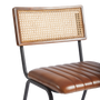 Savanna Sidechair - Genuine Pecan Brown Leather