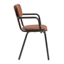 Tavo Stacking Arm Chair - Ribbed Upholstered Seat Pad