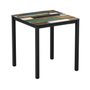 Extrema Driftwood - Black Dining Table - 79x79cm