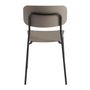 Civita Stacking Side Chair in Grey Ash with Black Frame