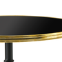 Parisian Complete Dining Table - Flat Auto-Adjust - Black with Gold Rim