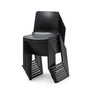 Kasar Set - 20x Black Stacking Side Chairs & Storage Trolley