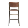 Tavo Stacking Mid Height Bar Stool - Ribbed Upholstered Seat Pad
