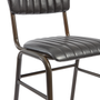 Tavo Stacking Mid Height Bar Stool - Ribbed Upholstered Seat Pad