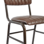 Tavo Stacking Mid Height Bar Stool - Ribbed Upholstered Seat Pad