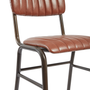 Tavo Stacking Mid Height Bar Stool - Ribbed Upholstered Seat Pad